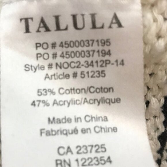 Talulah Black And White Striped Open Cardigan Size S - Picture 7 of 8